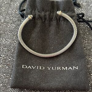 David Yurman Silver and Gold Cable Bracelet